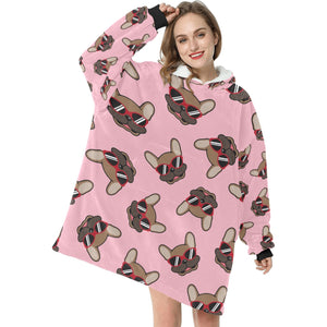Coolest Fawn French Bulldog Love Blanket Hoodie for Women-Apparel-Apparel, Blankets-10