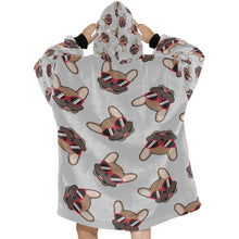 Load image into Gallery viewer, Coolest Fawn French Bulldog Love Blanket Hoodie for Women-Apparel-Apparel, Blankets-11