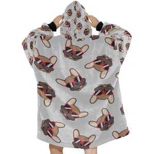 Coolest Fawn French Bulldog Love Blanket Hoodie for Women-Apparel-Apparel, Blankets-11
