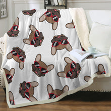 Load image into Gallery viewer, Coolest Fawn Frenchies Love Soft Warm Fleece Blanket - 4 Colors-Blanket-Blankets, French Bulldog, Home Decor-14