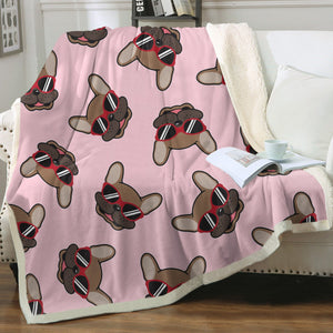 Coolest Fawn Frenchies Love Soft Warm Fleece Blanket - 4 Colors-Blanket-Blankets, French Bulldog, Home Decor-15