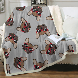 Coolest Fawn Frenchies Love Soft Warm Fleece Blanket - 4 Colors-Blanket-Blankets, French Bulldog, Home Decor-16