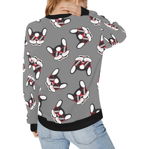 Coolest Pied Black and White Frenchies Love Women's Sweatshirt-Apparel-Apparel, French Bulldog, Sweatshirt-12
