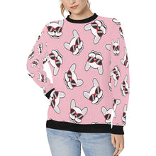 Load image into Gallery viewer, Coolest White Frenchies Love Women&#39;s Sweatshirt-Apparel-Apparel, French Bulldog, Sweatshirt-Pink-XS-16