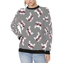 Load image into Gallery viewer, Coolest White Frenchies Love Women&#39;s Sweatshirt-Apparel-Apparel, French Bulldog, Sweatshirt-Gray-XS-8