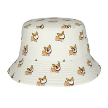 Load image into Gallery viewer, Corgi Bliss Bucket Hat-Hats &amp; Caps-Accessories,Corgi,Dog Dad Gifts,Dog Mom Gifts,Hats-Ivory White-One Size-49