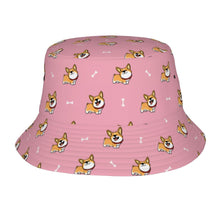 Load image into Gallery viewer, Corgi Bliss Bucket Hat-Hats &amp; Caps-Accessories,Corgi,Dog Dad Gifts,Dog Mom Gifts,Hats-Light Pink-One Size-17