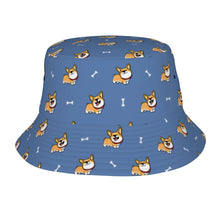 Load image into Gallery viewer, Corgi Bliss Bucket Hat-Hats &amp; Caps-Accessories,Corgi,Dog Dad Gifts,Dog Mom Gifts,Hats-Slate Blue-One Size-41