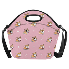 Load image into Gallery viewer, Corgi Bliss Neoprene Lunch Bag-Accessories-Accessories,Bags,Corgi,Dog Dad Gifts,Dog Mom Gifts,Lunch Bags-Pink-ONESIZE-6