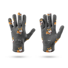 Load image into Gallery viewer, Corgi Bliss Touch Screen Gloves-Accessories-Accessories,Corgi,Dog Dad Gifts,Dog Mom Gifts,Gloves-12