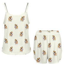Load image into Gallery viewer, Corgi Bliss Women's Cami and Shorts Pajama Set-10