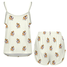 Load image into Gallery viewer, Corgi Bliss Women's Cami and Shorts Pajama Set-11
