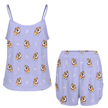 Load image into Gallery viewer, Corgi Bliss Women's Cami and Shorts Pajama Set-18