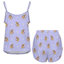 Load image into Gallery viewer, Corgi Bliss Women's Cami and Shorts Pajama Set-19