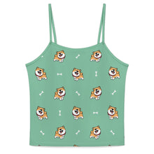 Load image into Gallery viewer, Corgi Bliss Women's Cami and Shorts Pajama Set-5