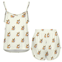 Load image into Gallery viewer, Corgi Bliss Women's Cami and Shorts Pajama Set-7