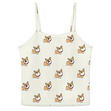 Load image into Gallery viewer, Corgi Bliss Women's Cami and Shorts Pajama Set-Ivory Cream-XS-5