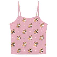 Load image into Gallery viewer, Corgi Bliss Women's Cami and Shorts Pajama Set-Light Pink-XS-9