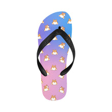 Load image into Gallery viewer, Corgi Bum Delight Unisex Slippers - 7 Gradients-CornflowerBlue3-S-4