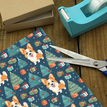 Load image into Gallery viewer, Corgi Christmas Celebration Gift Wrapping Paper - 2 Rolls-Christmas Ornament-Christmas,Corgi,Wrapping Paper-2