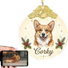 Load image into Gallery viewer, Corgi Christmas Ornament - Gold Crown Dog Portrait - Personalized with Photo and Name-Christmas Ornament-Christmas,Christmas Ornament,Personalize Artwork-1