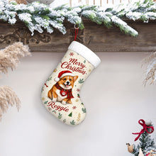Load image into Gallery viewer, Corgi Christmas Stocking - Cozy Festive Wishes - Personalize with Photo and Name-Christmas Ornament-Christmas,Christmas Stocking,Personalize Artwork-7