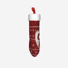 Load image into Gallery viewer, Corgi Christmas Stocking – Heart Knit Portrait – Personalize with Photo and Name-Christmas Ornament-Christmas,Christmas Stocking,Corgi,Personalize Artwork-7
