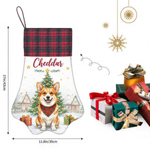Load image into Gallery viewer, Corgi Christmas Stocking - Home for the Holidays - Personalize with Photo and Name-Christmas Ornament-Christmas,Christmas Stocking,Personalize Artwork-4