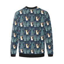 Load image into Gallery viewer, Corgi Christmas Tree Mosaic Christmas Fuzzy Sweatshirt for Men-Apparel-Apparel, Christmas, Corgi, Dog Dad Gifts, Sweatshirt-4