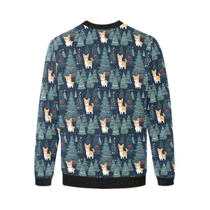 Corgi Christmas Tree Mosaic Christmas Fuzzy Sweatshirt for Men-Apparel-Apparel, Christmas, Corgi, Dog Dad Gifts, Sweatshirt-4