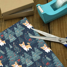 Load image into Gallery viewer, Corgi Christmas Tree Mosaic Gift Wrapping Paper - 2 Rolls-Christmas Ornament-Christmas,Corgi,Wrapping Paper-2