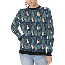 Load image into Gallery viewer, Corgi Christmas Tree Mosaic Sweatshirt for Women-Apparel-Apparel, Christmas, Corgi, Dog Mom Gifts, Sweatshirt-S-1