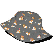 Load image into Gallery viewer, Corgi Cozy Curves Bucket Hat-Hats &amp; Caps-Accessories,Corgi,Dog Dad Gifts,Dog Mom Gifts,Hats-50