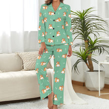 Load image into Gallery viewer, Corgi Cozy Curves Pajamas Set for Women-21