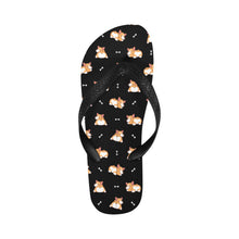 Load image into Gallery viewer, Corgi Cozy Curves Unisex Slippers - 7 Gradients-Footwear-Accessories,Corgi,Dog Dad Gifts,Dog Mom Gifts,Slippers-Midnight Black-S-10