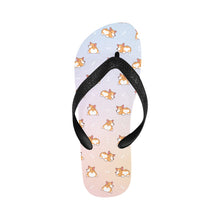 Load image into Gallery viewer, Corgi Cozy Curves Unisex Slippers - 7 Gradients-Footwear-Accessories,Corgi,Dog Dad Gifts,Dog Mom Gifts,Slippers-Blush Horizon-S-24