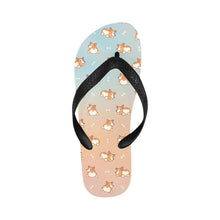 Load image into Gallery viewer, Corgi Cozy Curves Unisex Slippers - 7 Gradients-Footwear-Accessories,Corgi,Dog Dad Gifts,Dog Mom Gifts,Slippers-Pastel Sunrise-S-18