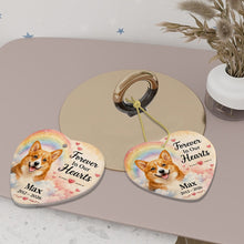 Load image into Gallery viewer, Corgi Dog Ornament - Forever In Our Hearts Design - Personalized with Name-Christmas Ornament-Christmas,Corgi,Personalize Artwork-6