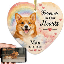 Load image into Gallery viewer, Corgi Dog Ornament - Forever In Our Hearts Design - Personalized with Name-Christmas Ornament-Christmas,Corgi,Personalize Artwork-1