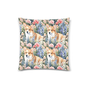Corgi Garden Majesty Throw Pillow Covers-Cushion Cover-Corgi, Home Decor, Pillows-4