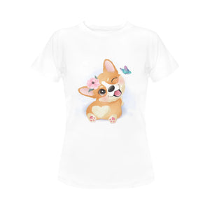 Corgi Girl Love Women's T-Shirt - 5 Designs-Apparel-Apparel, Corgi, Shirt, T Shirt-8