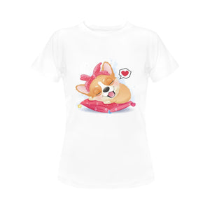 Corgi Girl Love Women's T-Shirt - 5 Designs-Apparel-Apparel, Corgi, Shirt, T Shirt-9