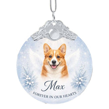 Load image into Gallery viewer, Corgi Ornament - Angel Dog Memorial Design - Personalized with Photo and Name-Christmas Ornament-Christmas,Christmas Ornament,Corgi,Personalize Artwork-3