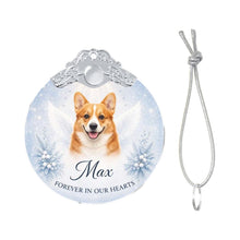 Load image into Gallery viewer, Corgi Ornament - Angel Dog Memorial Design - Personalized with Photo and Name-Christmas Ornament-Christmas,Christmas Ornament,Corgi,Personalize Artwork-4