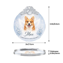 Load image into Gallery viewer, Corgi Ornament - Angel Dog Memorial Design - Personalized with Photo and Name-Christmas Ornament-Christmas,Christmas Ornament,Corgi,Personalize Artwork-6