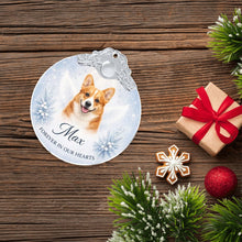Load image into Gallery viewer, Corgi Ornament - Angel Dog Memorial Design - Personalized with Photo and Name-Christmas Ornament-Christmas,Christmas Ornament,Corgi,Personalize Artwork-7
