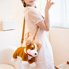 Load image into Gallery viewer, Corgi Plush Toy and Backpack - Adorable Everyday Corgi and Carry-10