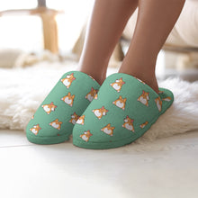 Load image into Gallery viewer, Corgi Slippers for Women - Corgi Bum Delight - Flannel-19