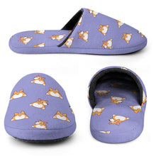 Load image into Gallery viewer, Corgi Slippers for Women - Corgi Bum Delight - Flannel-21