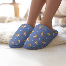 Load image into Gallery viewer, Corgi Slippers for Women - Elegant Corgi Delight - Flannel-15